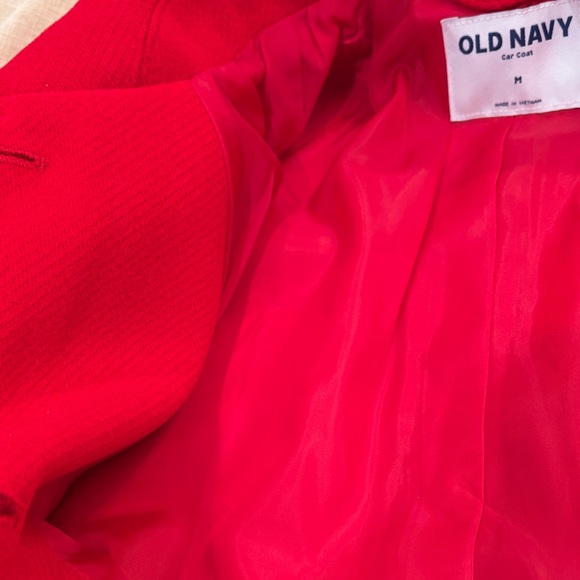 Old Navy Red Relaxed Button-Front Mac Coat/NWT/M - Picture 13 of 16
